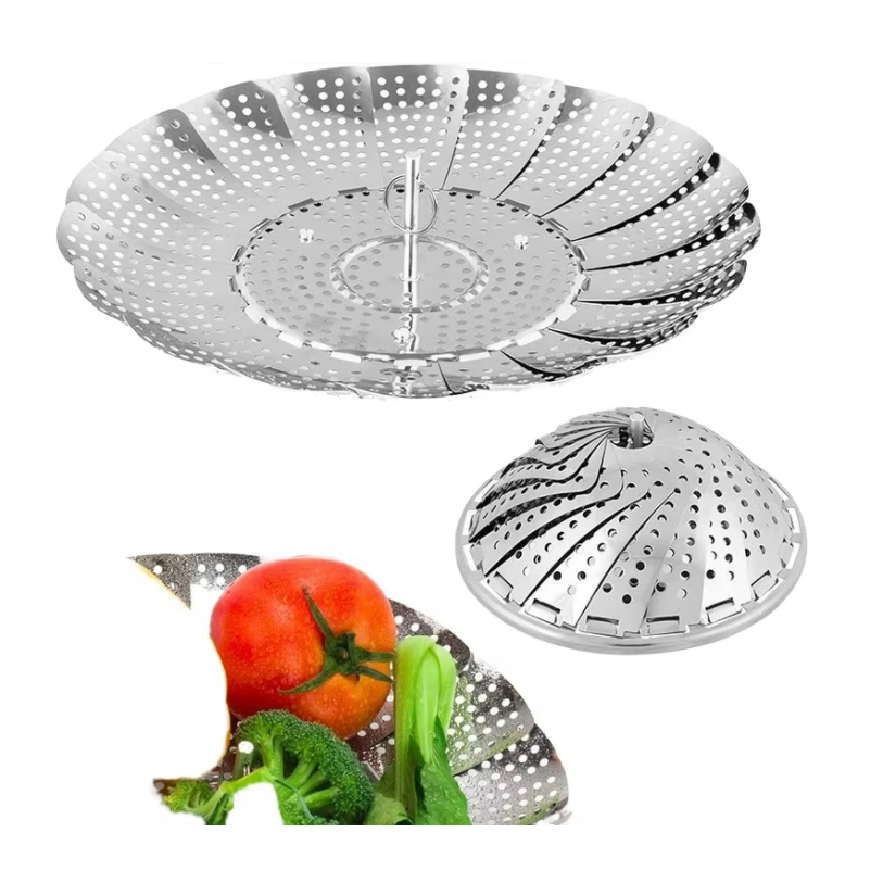 9 Inches Metal Folding Expandable Premium Stainless Steel Strainer
