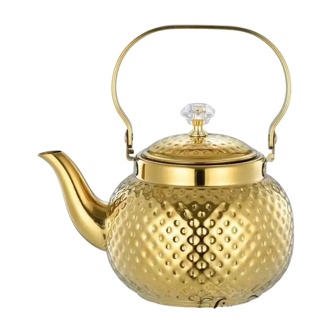 Gold Turkish Style Water Kettle for Middle Eastern Tea Arabic Tea Pot