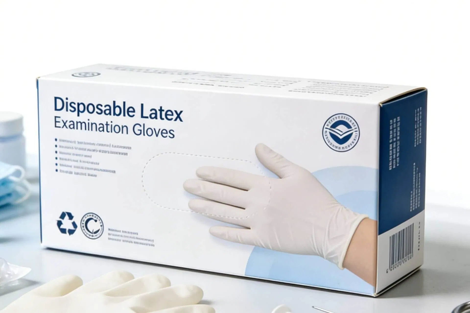 Exam Latex Medical Disposable Gloves for Clinical and Healthcare Professionals