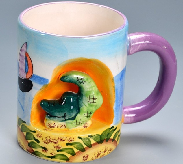 Creative 3D Stereoscopic Hand-Painted Cartoon Animal Ceramic Mug