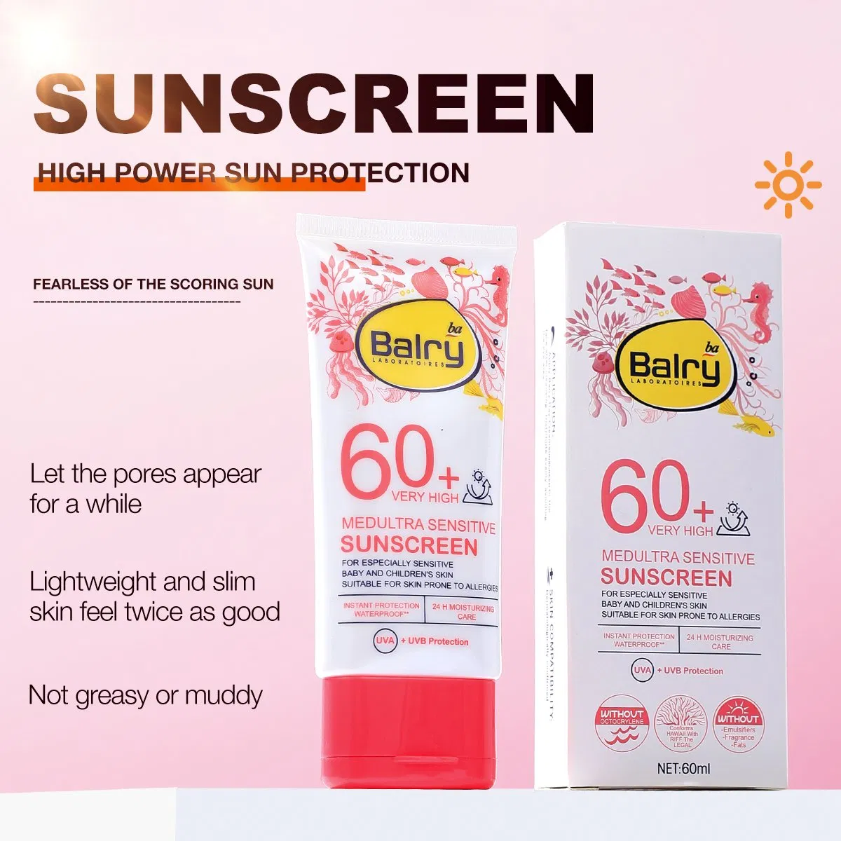 Premium SPF 60+ Moisturizing Sunscreen with UV Protection