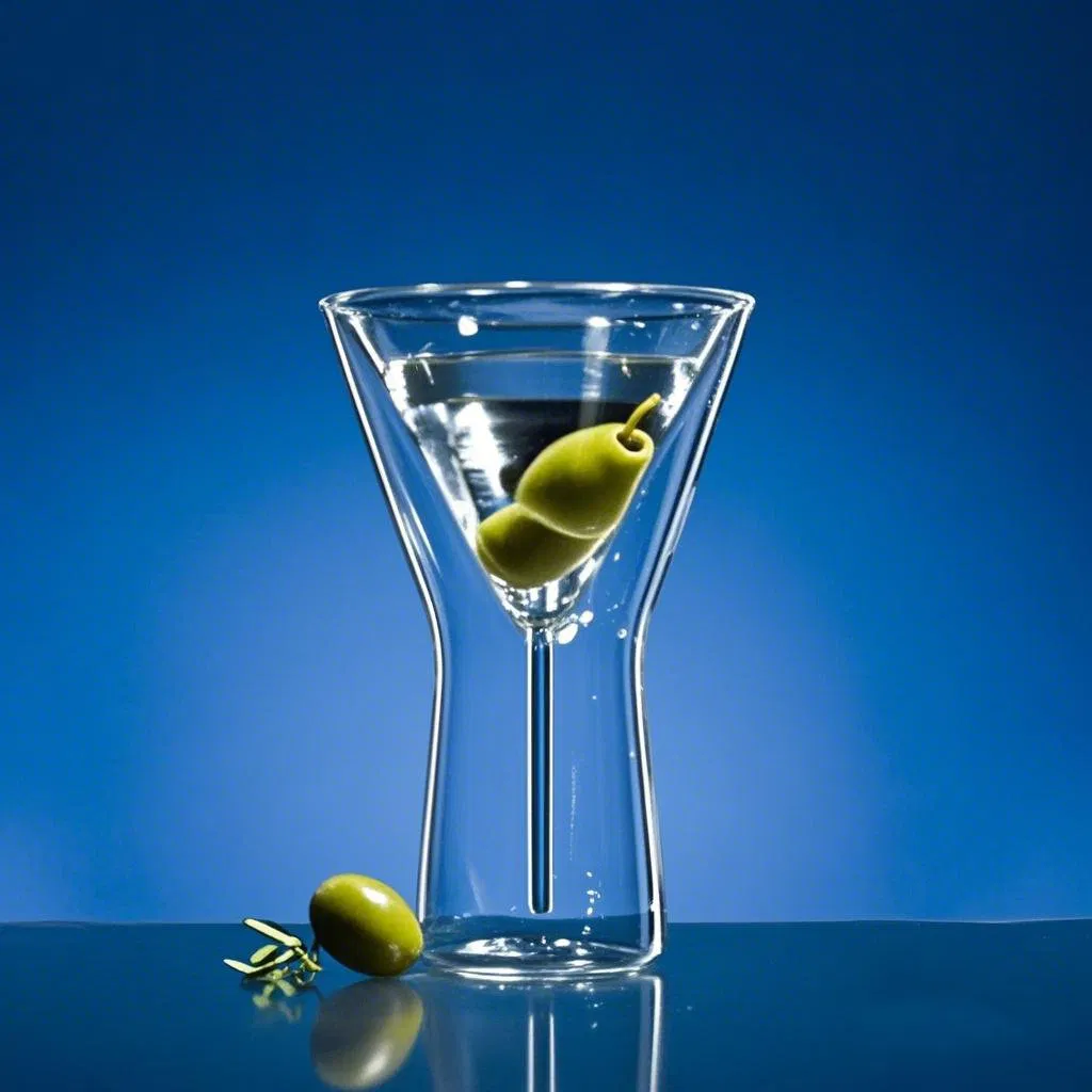 Double Wall Glass Mug Cup for Martini Wine