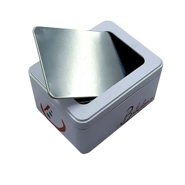 Tabletop Cmyk Tinplate Napkin Holder Tissue Carrier Box