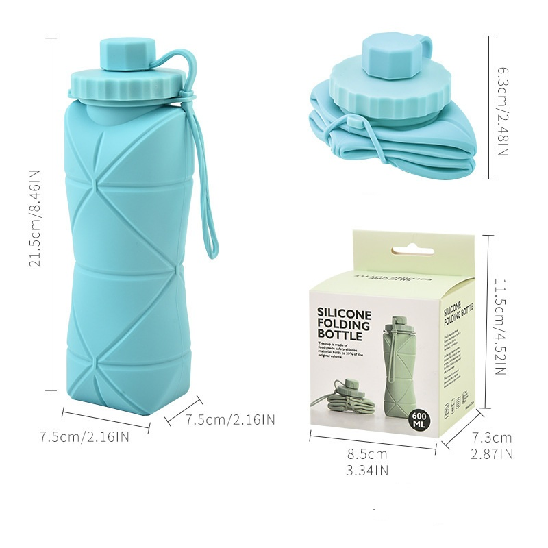 Foldable Silicone Drink Bottles Collapsible Water Bottles