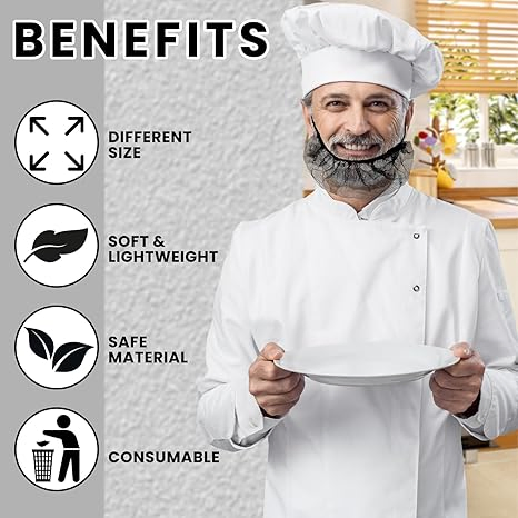 Lightweight Disposable Nylon Men Mesh Beard Cover for Multi-Purpose Use