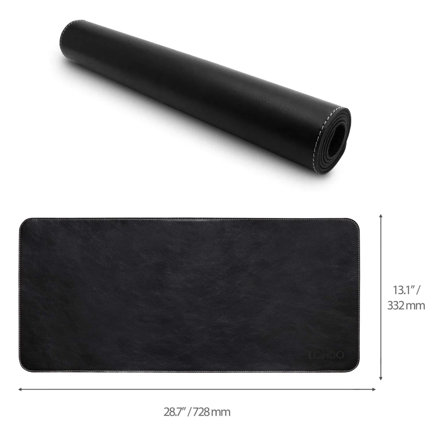 Luxury Genuine Leather Desk Pad Large Mouse Pad 23.6" X 13.7" Non-Slip Writing Pad for Hotel