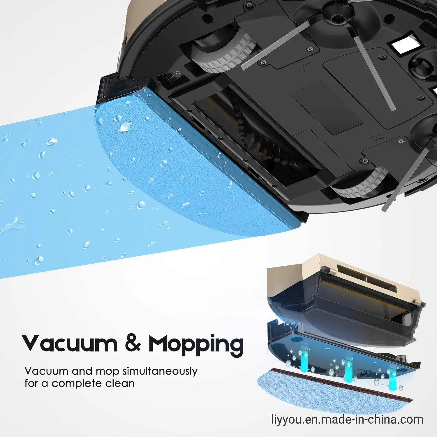 Robotic Vacuum Cleaner and Mop with Adaptive Routing, Multi-Floor Mapping, Selective Room Cleaning, Super Strong Suction, and Extra Long Battery Life