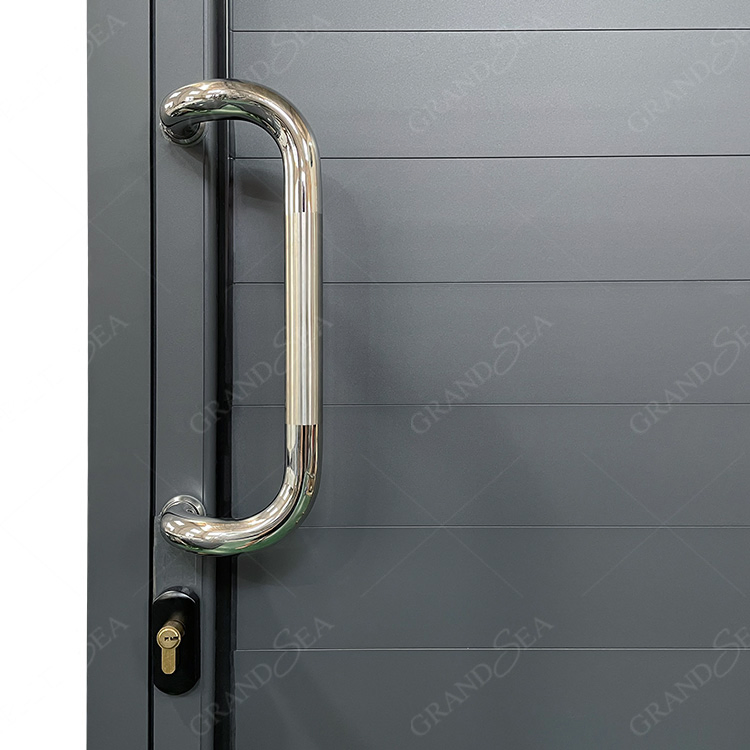 Aluminium Frame Latest Design Stainless Steel Track Double Glass Swing Aluminum Doors