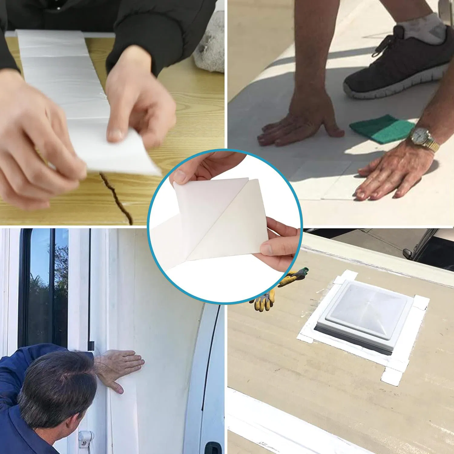 Jerrytape Professional White RV Roof Repair Tape, Butyl Tape for RV