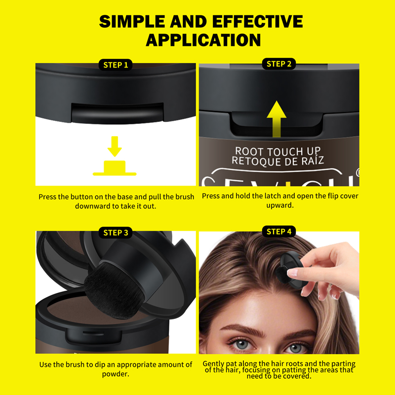 Root Cover up Hot Sale Custom Multi-Color Waterproof Hair Styling Hairline Powder