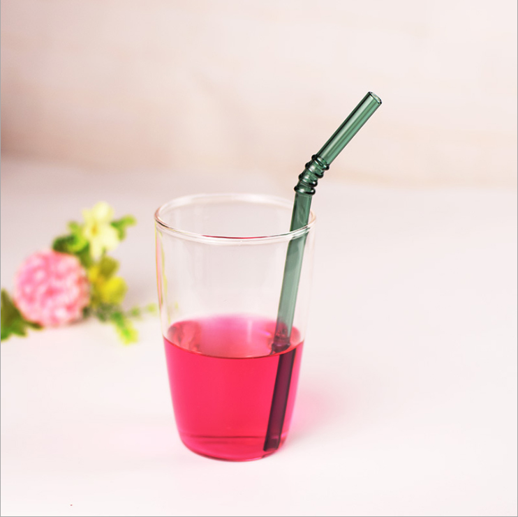Customized Style Colorful Glass Straw with Personal Package Box