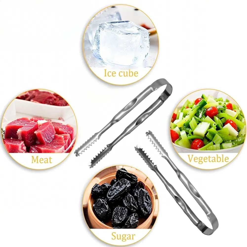 Factory OEM Wholesale Portable Stainless Steel Portable BBQ Tools BBQ Charcoal Tongs Barbecue Stove Accessories