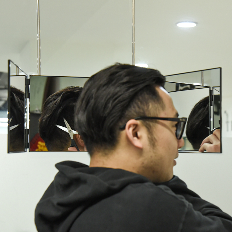 Bathroom 3 Way Trifold LED Wall Makeup Mirror for Self Cut Hair Cutting Gmd731