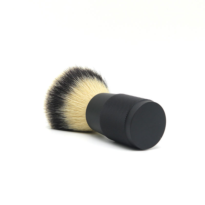 Private Label Premium Black Metal Synthetic Eco-Friendly Beard Shaving Brush