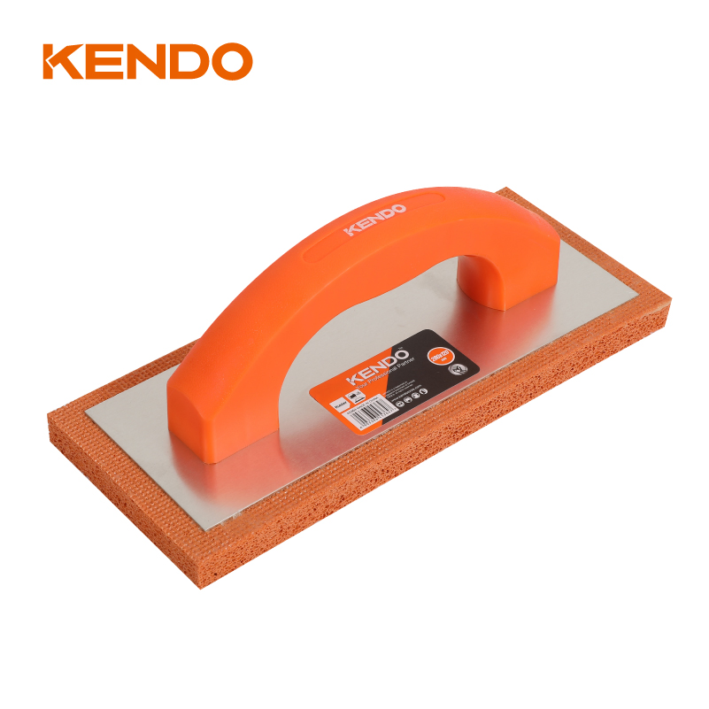 Kendo Rubber Float Trowel Used to Smoothly Apply Grout to Floor and Wall Tile