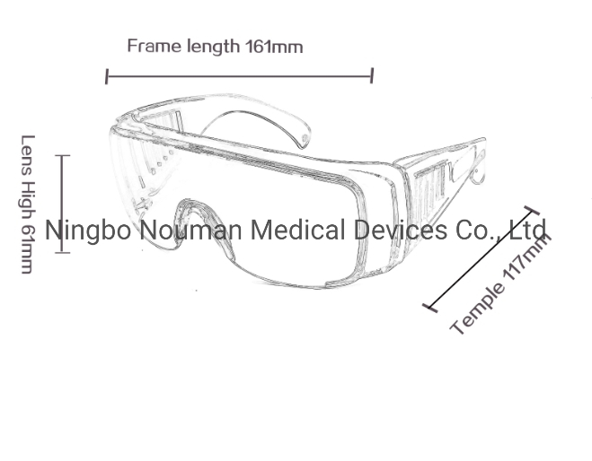 Disposable Ce FDA Approved Plastic PVC Eye Protective Safety Goggles