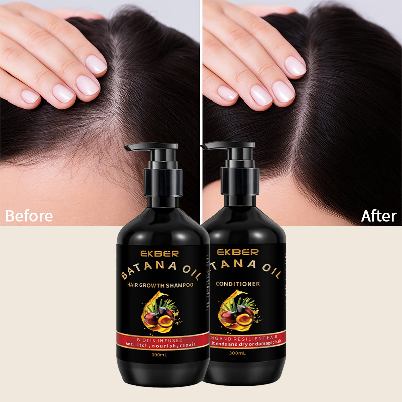 Custom Organic Batana Oil Hair Mask Shampoo Conditioner Promote Hair Growth Moisturizing Repair Damaged Batana Oil Hair Care Set