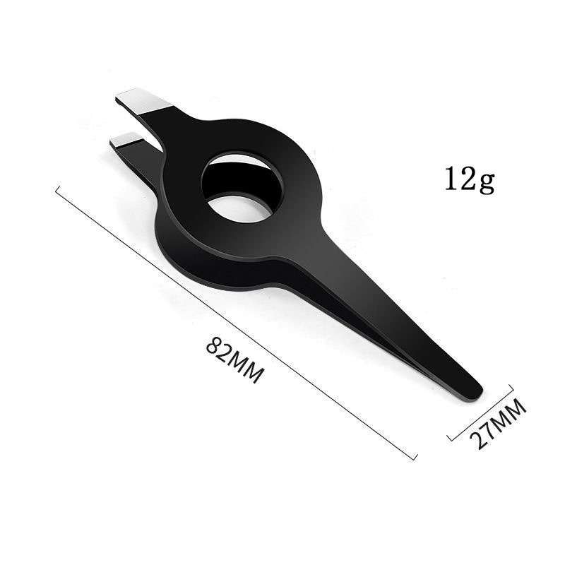 Rust-Proof Beauty Black Coated Slanted Eyebrow Stainless Steel Hair Removal Tweezers