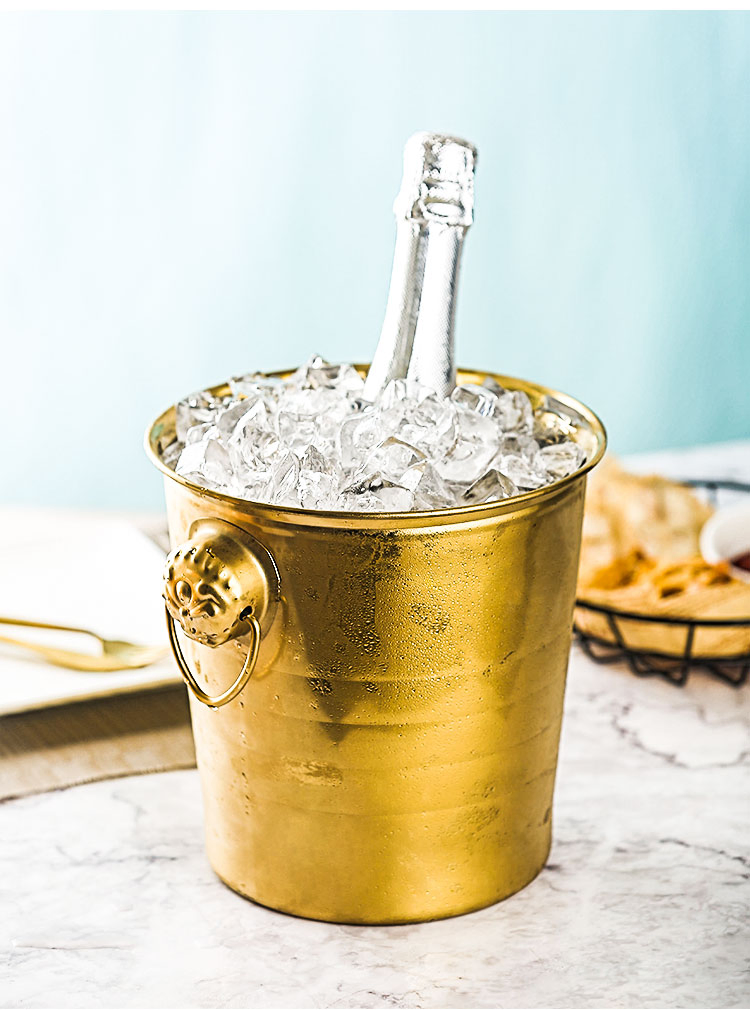 Stainless Steel Ice Bucket Bar KTV Spit Champagne Cold Beer Red Wine