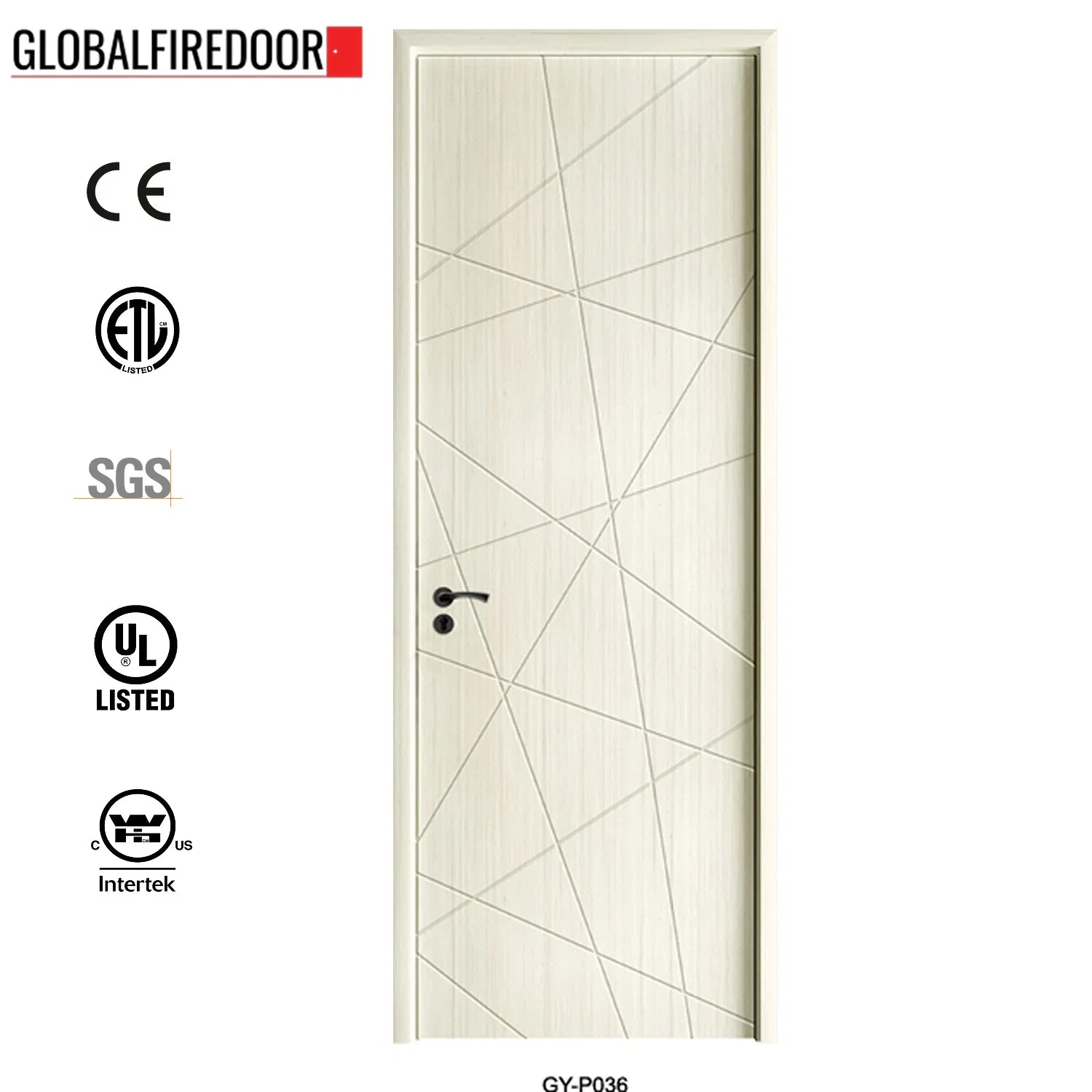 UL Listed 90 Min Wood Door for Hotel School and Hopstital