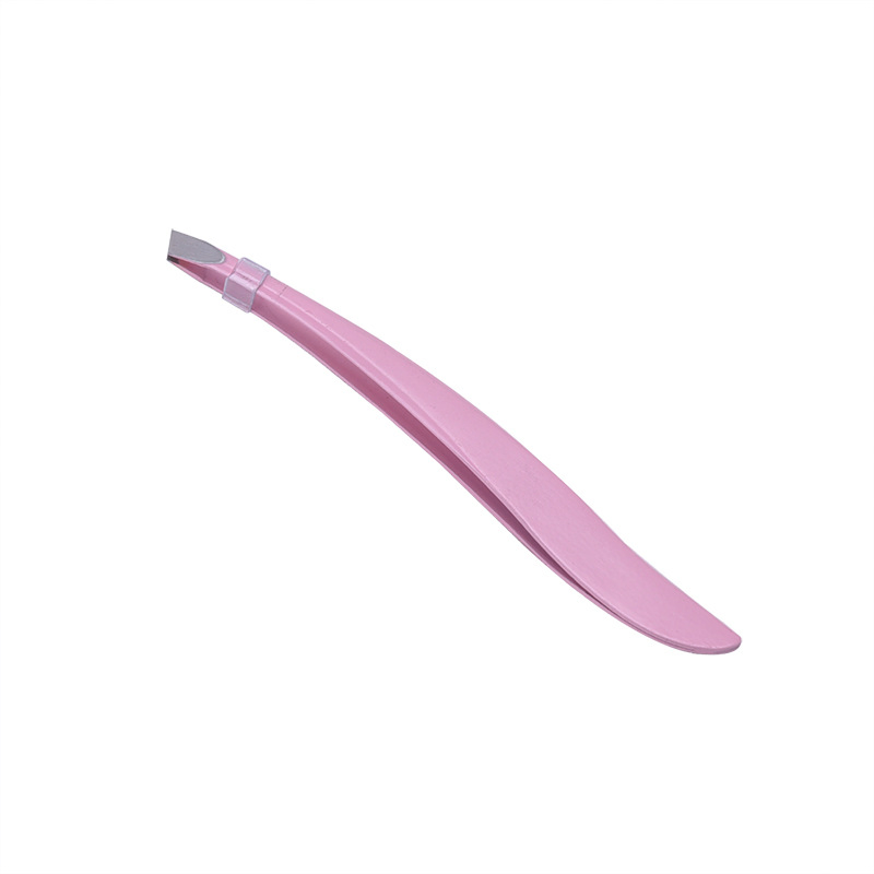 Slanted Precision Tip Crescent Eyebrow Shaping Facial Hair Splinter Removal Banana Tweezers