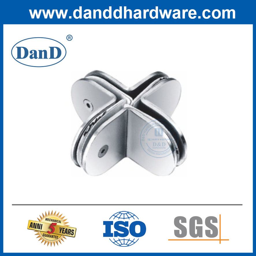 Bathroom Fittings Round Glass Clip for Wall Mount Glass Clamp