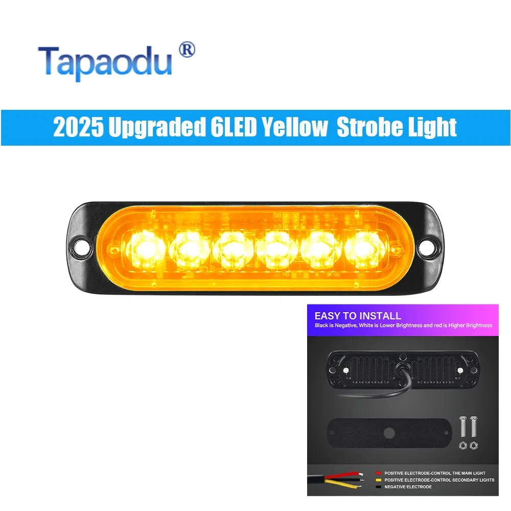 Янтарный стробоскоп 6LED для коммерческого транспорта