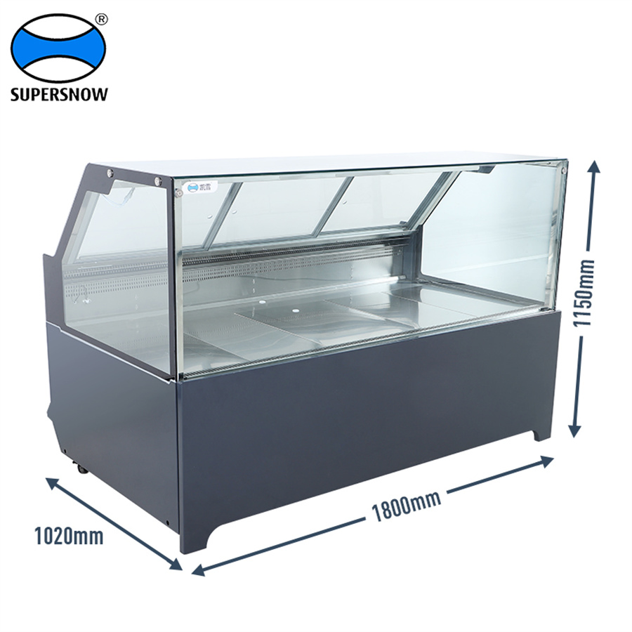 Commercial Meat Display Chiller Deli Meat Display Fish Showcase Refrigerator