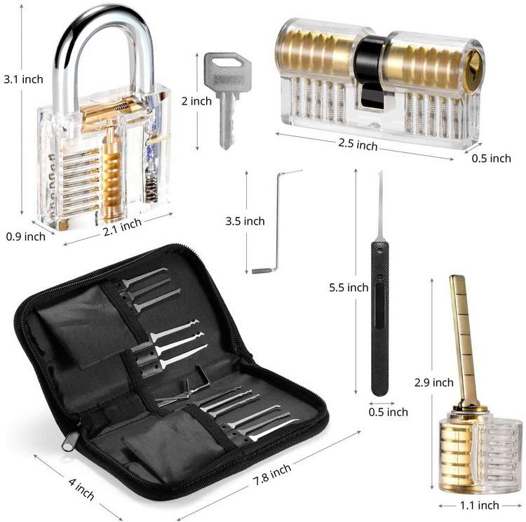 Exercise Learning 17PCS Locksmith Automobile Lock Picking Tool Locksmith Lock Pick Set