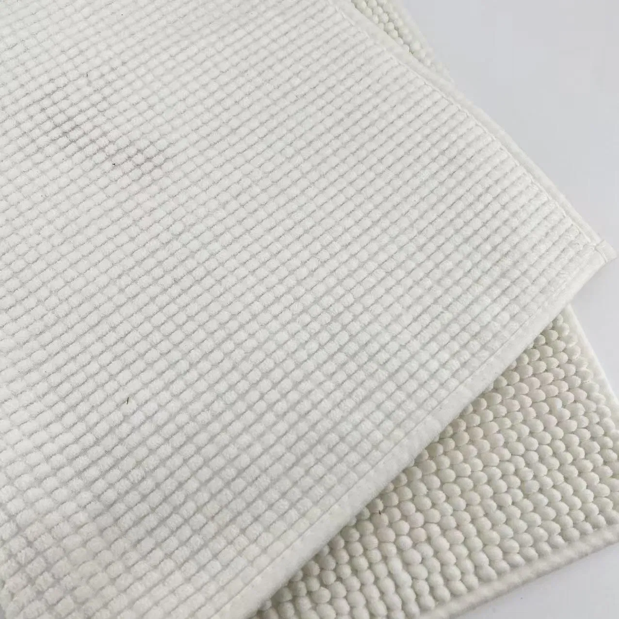 Chenille Bath Rug Non Slip Soft Shaggy Chenille Bath Mat Custom Shape Mat Bathroom Rug Sets