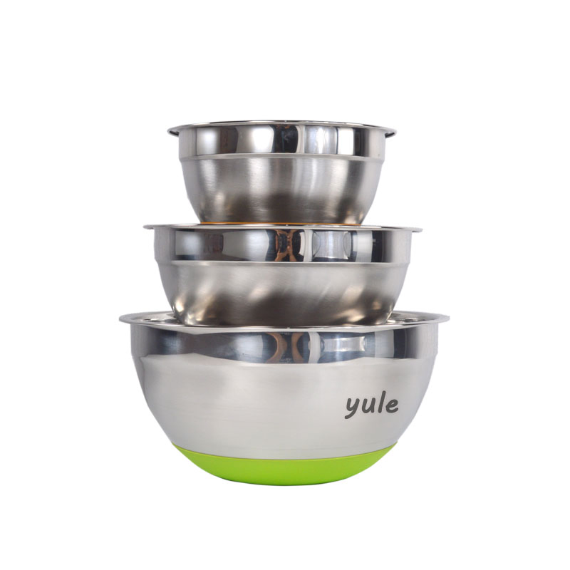 Multi-Size Stainless Steel Mixing Bowl with Silicone Bottom