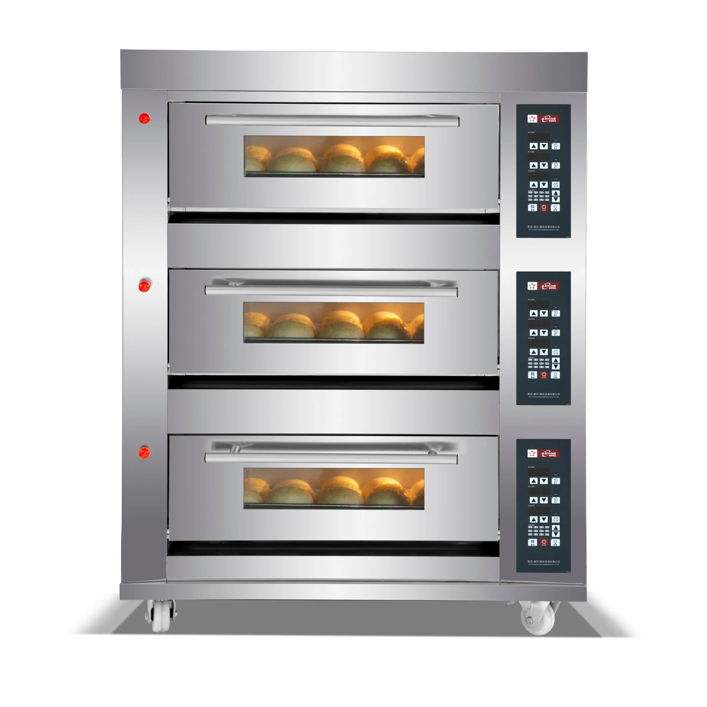 High-Performance 3 Deck 6 Tray Gas Deck Oven for Restaurants and Hotels