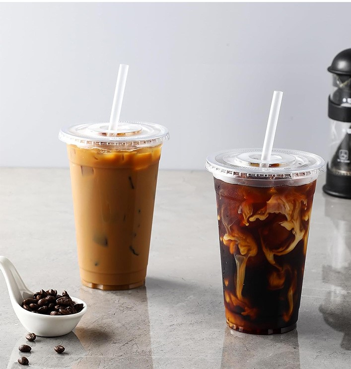 Прозрачные пластиковые стаканы 16 унций для холодных напитков