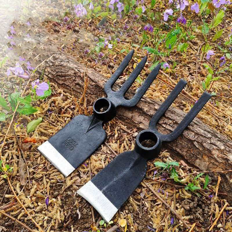 High Quality Carbon Steel Farming Tools Garden Double Head Fork Hoe