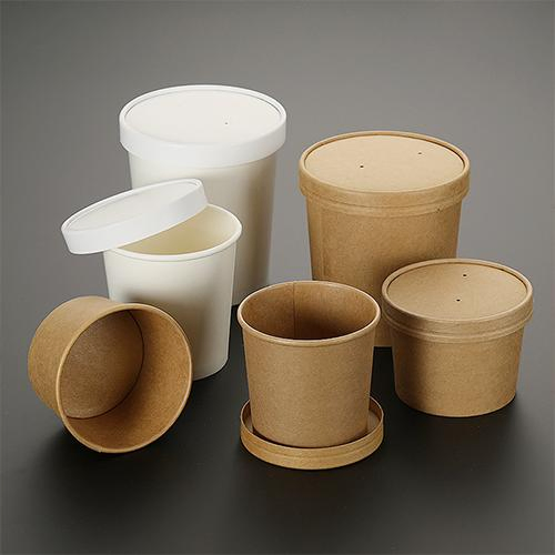 600ml Disposable Kraft Paper Bowl, Eco-Friendly Style, PE Coating, Low Price to Surprise