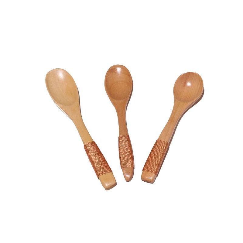 Customized Eco- Friendly Wooden Spoon High Quality Natural Wood Spoon for Family Portable Soup Set for Kids