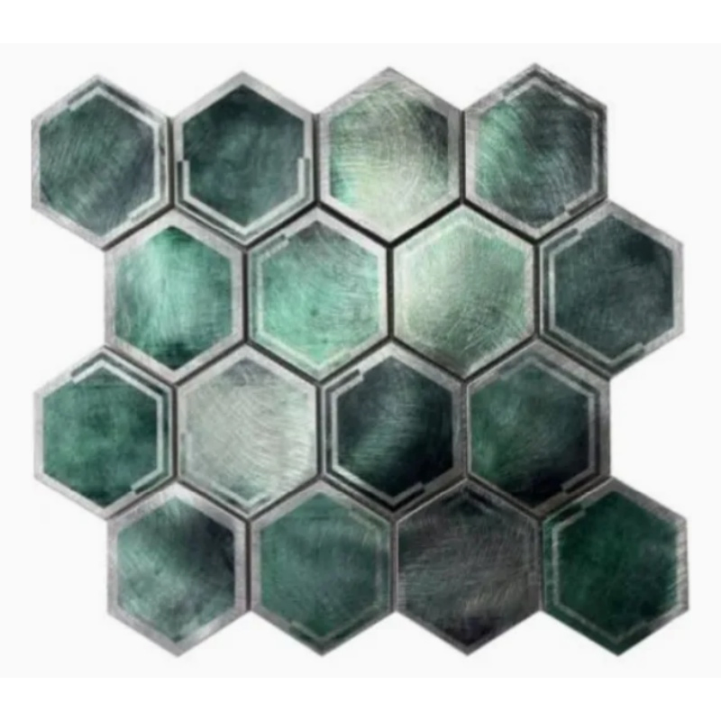 Stylish Hexagon Aluminum Mosaic Tiles for Contemporary Spaces