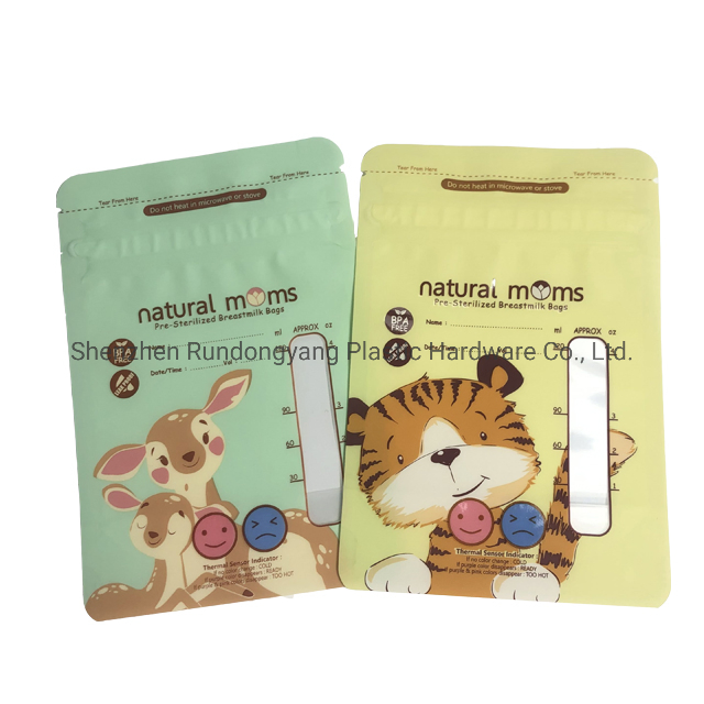 Food Grade Leak Proof Double Zipper Baby Food Breastmilk Packaging Bag Storage