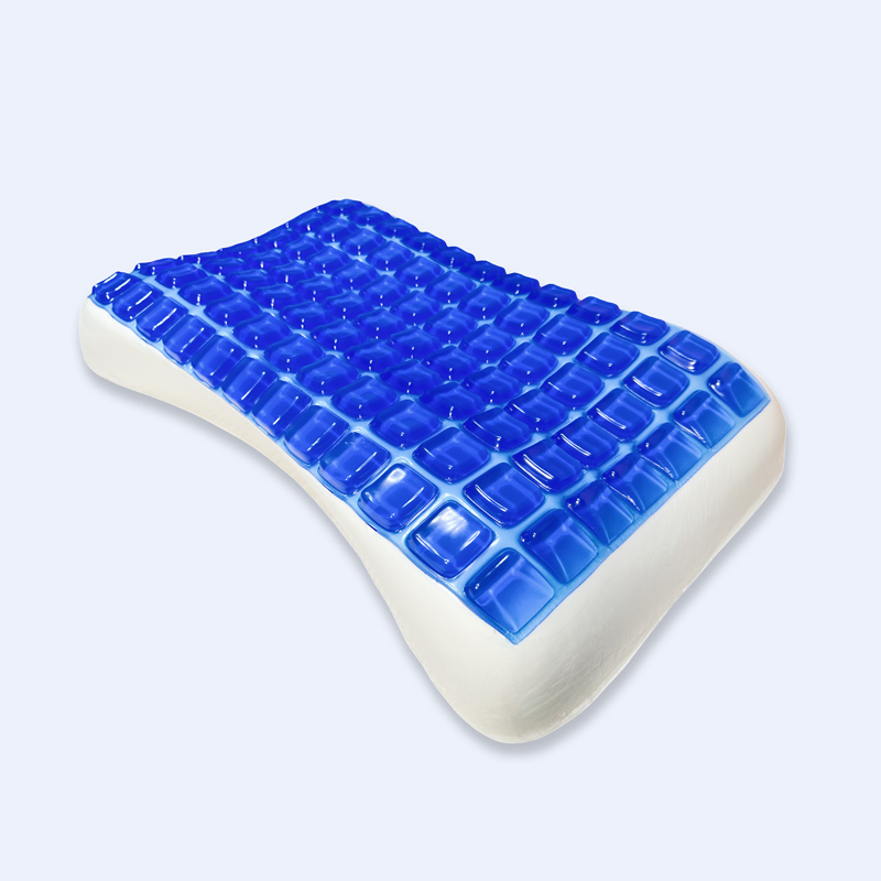 Factory Wholesale Blue Bed Pillow TPE Memory Foam Sleeping