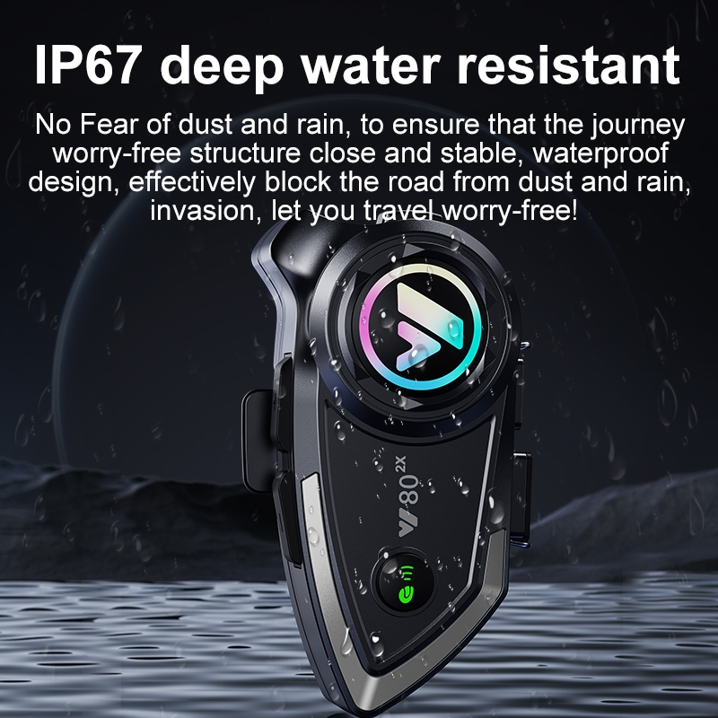 Блютуз-гарнитура Y80 для мотошлема с интеркомом