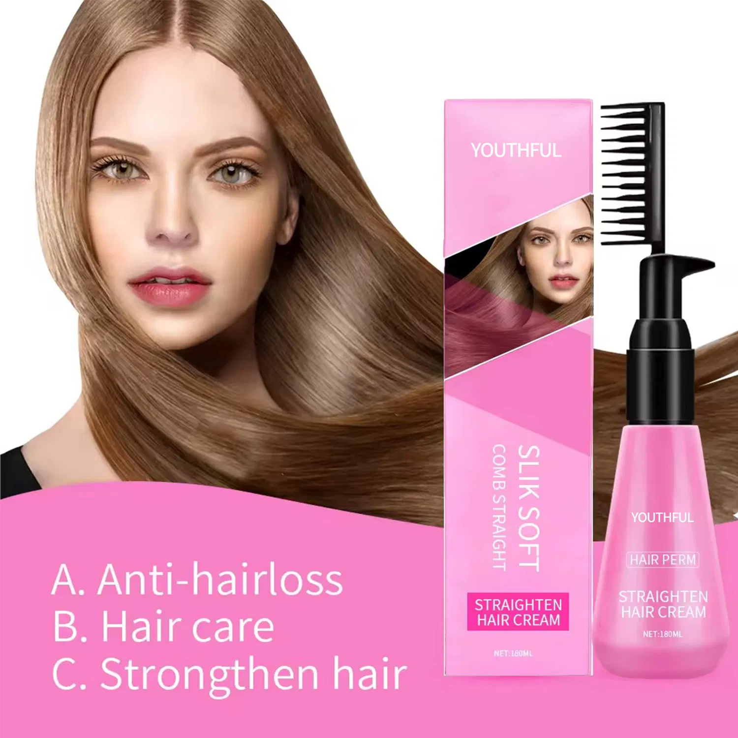 Professional Organic Natural Hair Straightening Cream