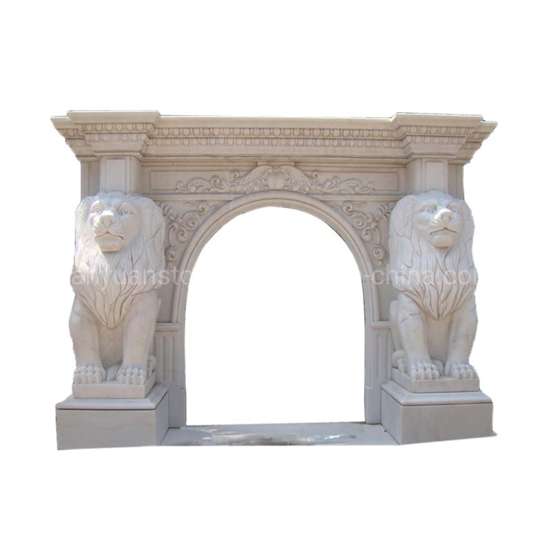 Home Decoration Natural Stone Woman Statue Fireplace