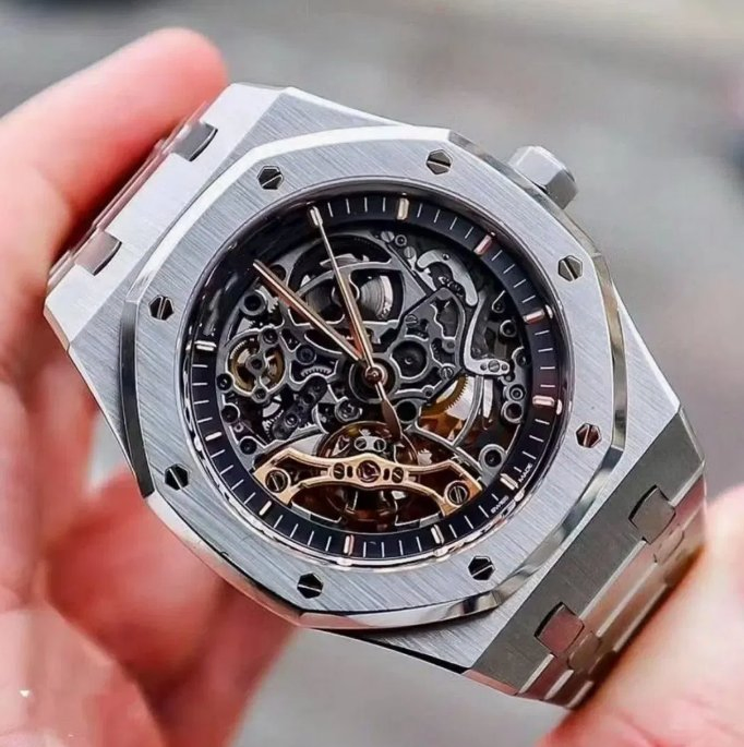 High Quality Skeleton Watches 1: 1 Replica Super Clone Swiss Clock Ap Royal Oak Mechanical Offshore Series Fine Steel Hollow Bottom Men Automatic Gift Watch