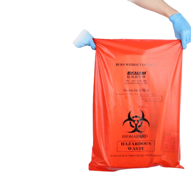 Medical Grade Composite PP/PE Material Biohazard Bag with Customized Logo