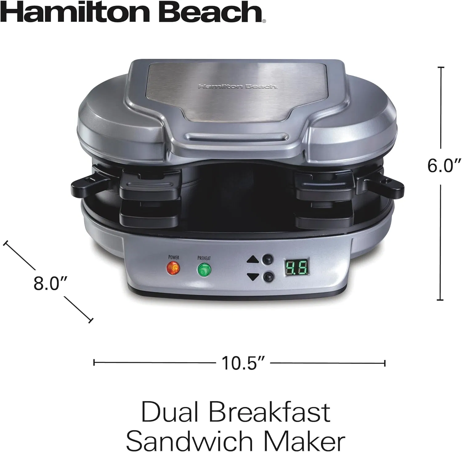 Dual Breakfast Sandwich Maker with Timer