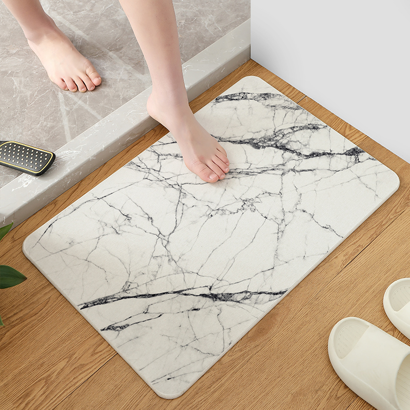 Marble Design Luxury Quickly Absorption Water Fast Drying Diatomite Stone Bath Mat