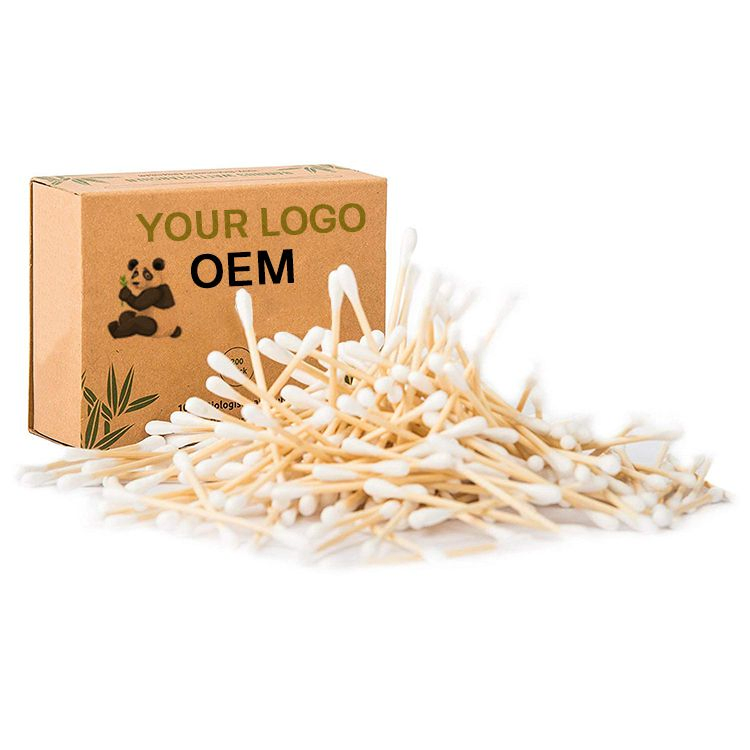 200 Count Factory Price Zero Waste Bamboo Cotton Buds