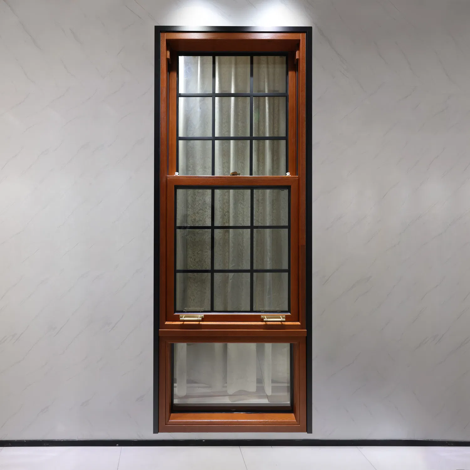 Custom Energy Efficient Latest Grille Designs Alu-Clad Wooden Aluminum Clad Teak Wood Tilt and Turn Casement Glass French Windows and Door