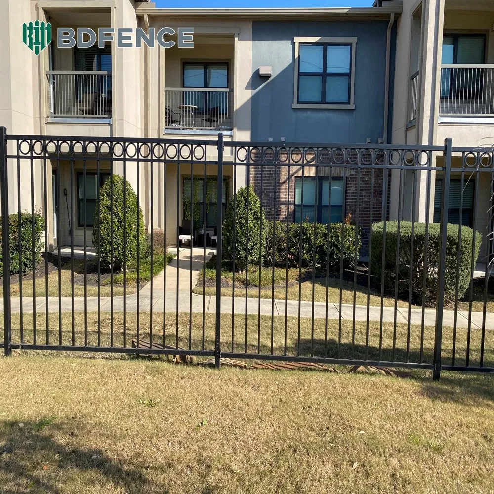 Spear Top Steel Tubular Welded Security Fence for Yard Garden House Factory