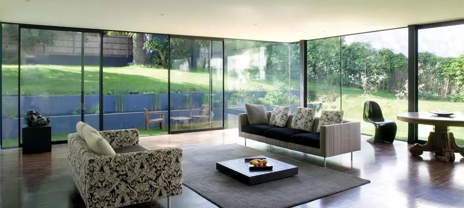 Aluminium Slim Sliding Door with 38mm Thick Double Glass